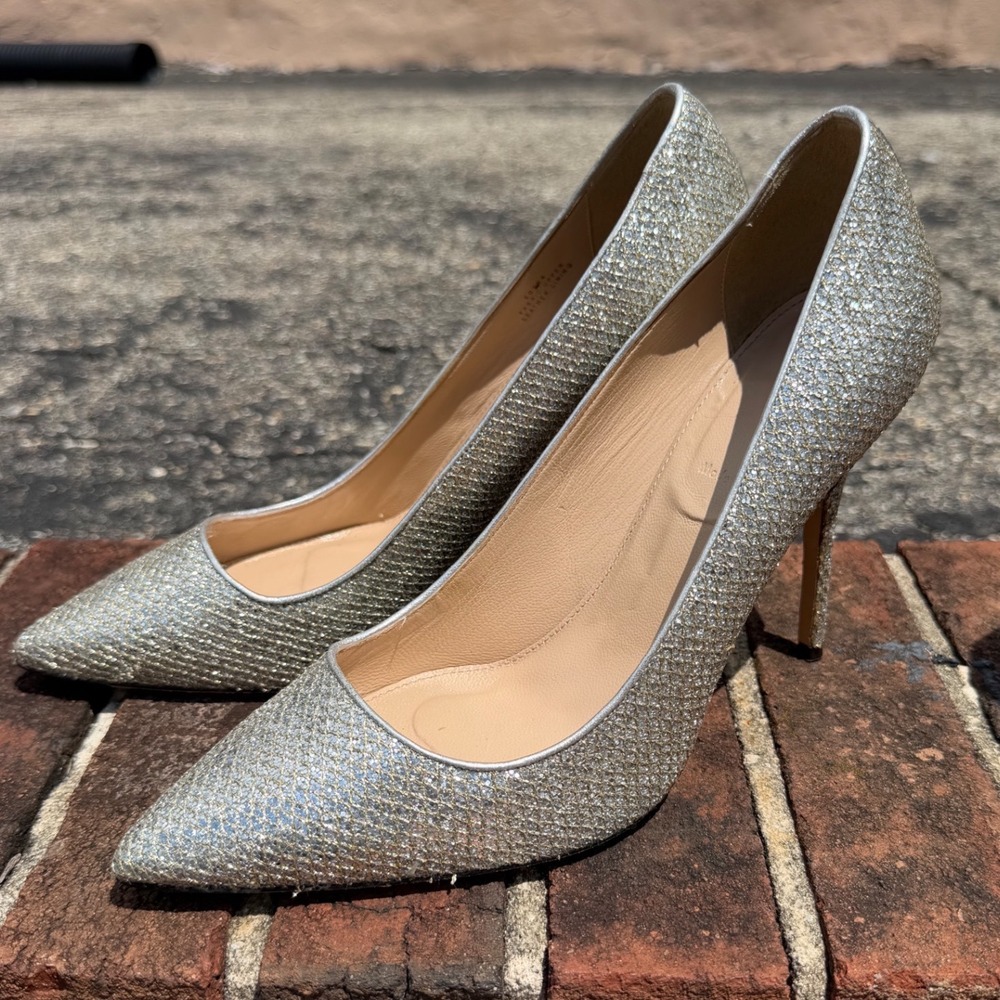 J.Crew Collection $278 Women's Roxie Glitter Pointed Toe Pumps Heels Sz 9 E0784